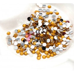 Strasuri din acril 3D Auriu de 2,0mm 1000 bucati SA001